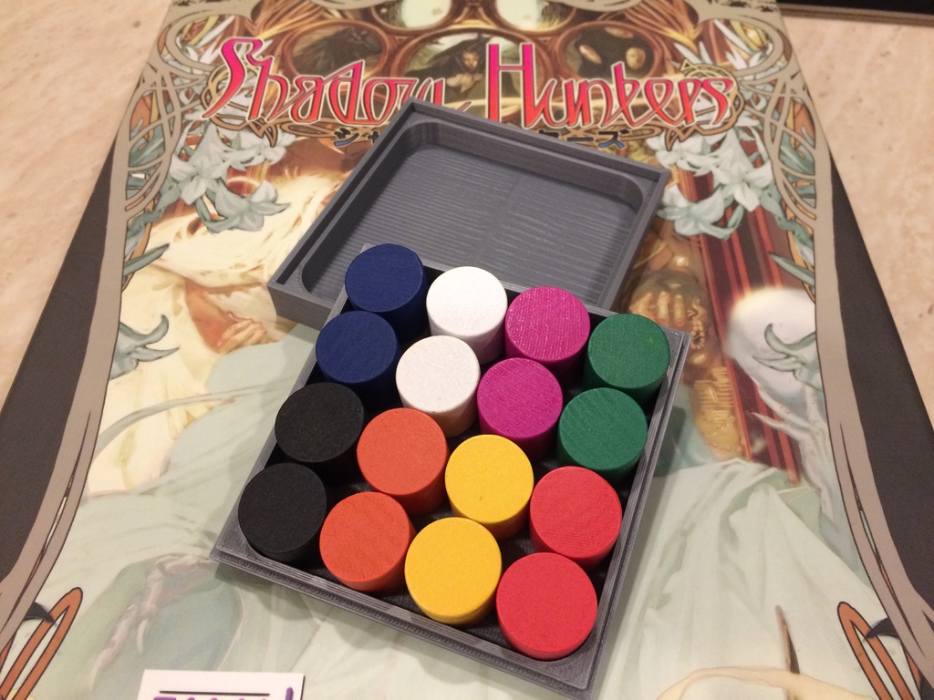 Shadow Hunters board game token box