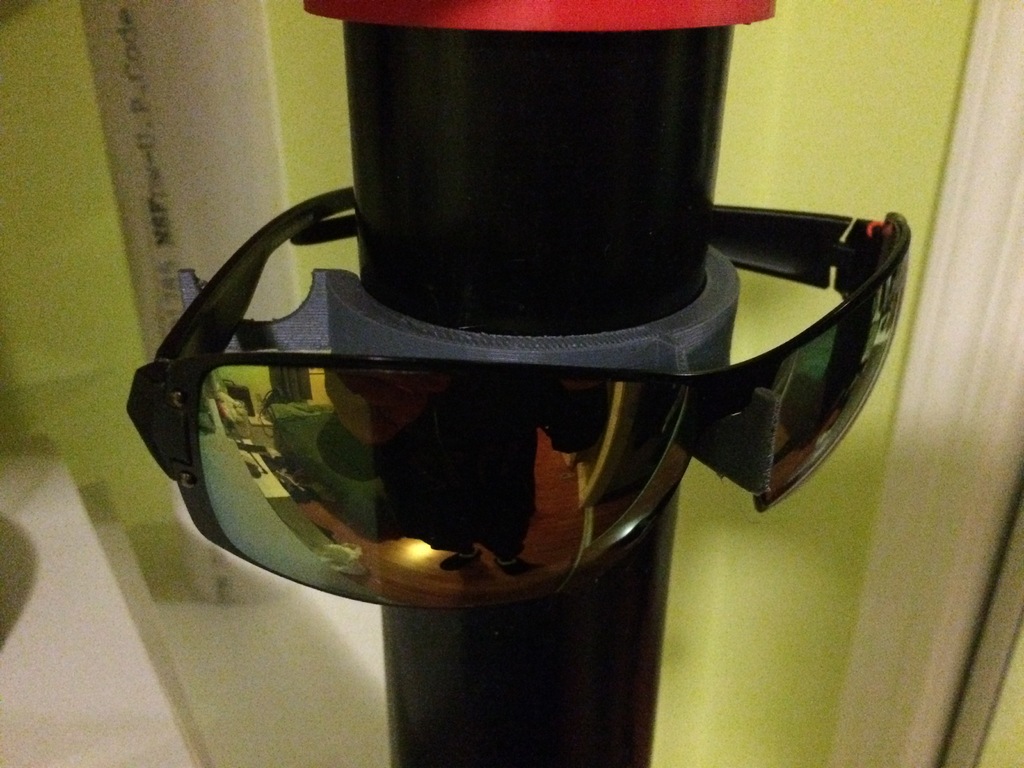 Snap-on glasses holder for 60mm or 2" PVC pipe