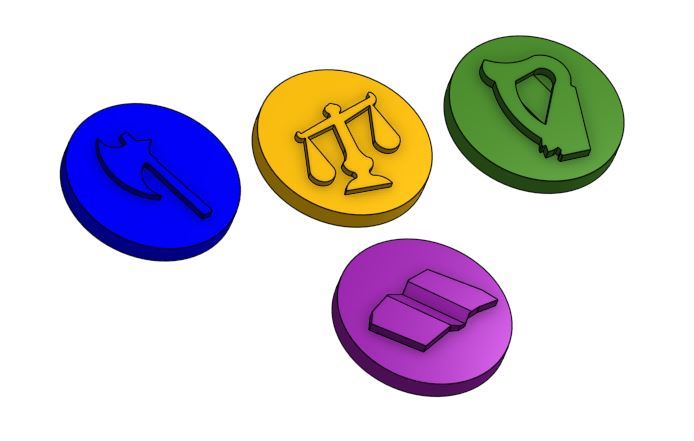 Rivals for Catan game tokens - Strength, Trade and Skill by Julius3E8 | Download free STL model ...