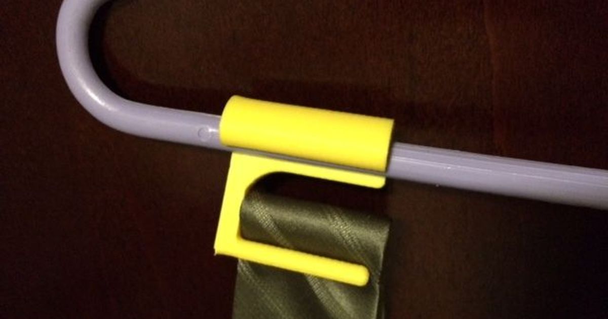 Clipon neck tie holder for coat hanger by Julius3E8 Download free