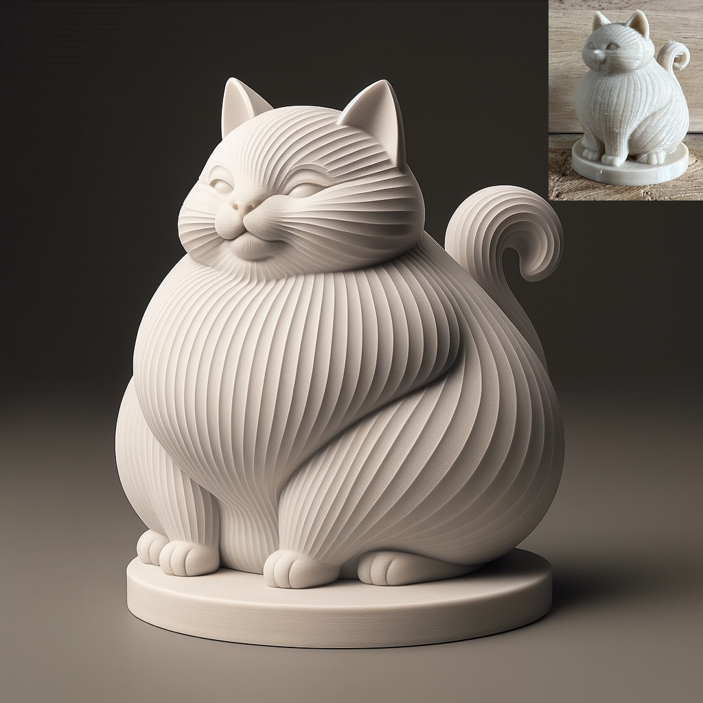 Cute Fat Cat Sculpture