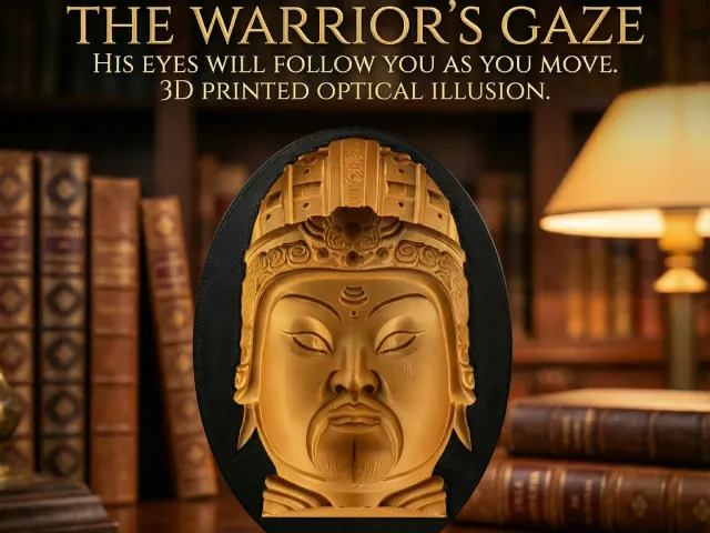Warrior face optical illusion