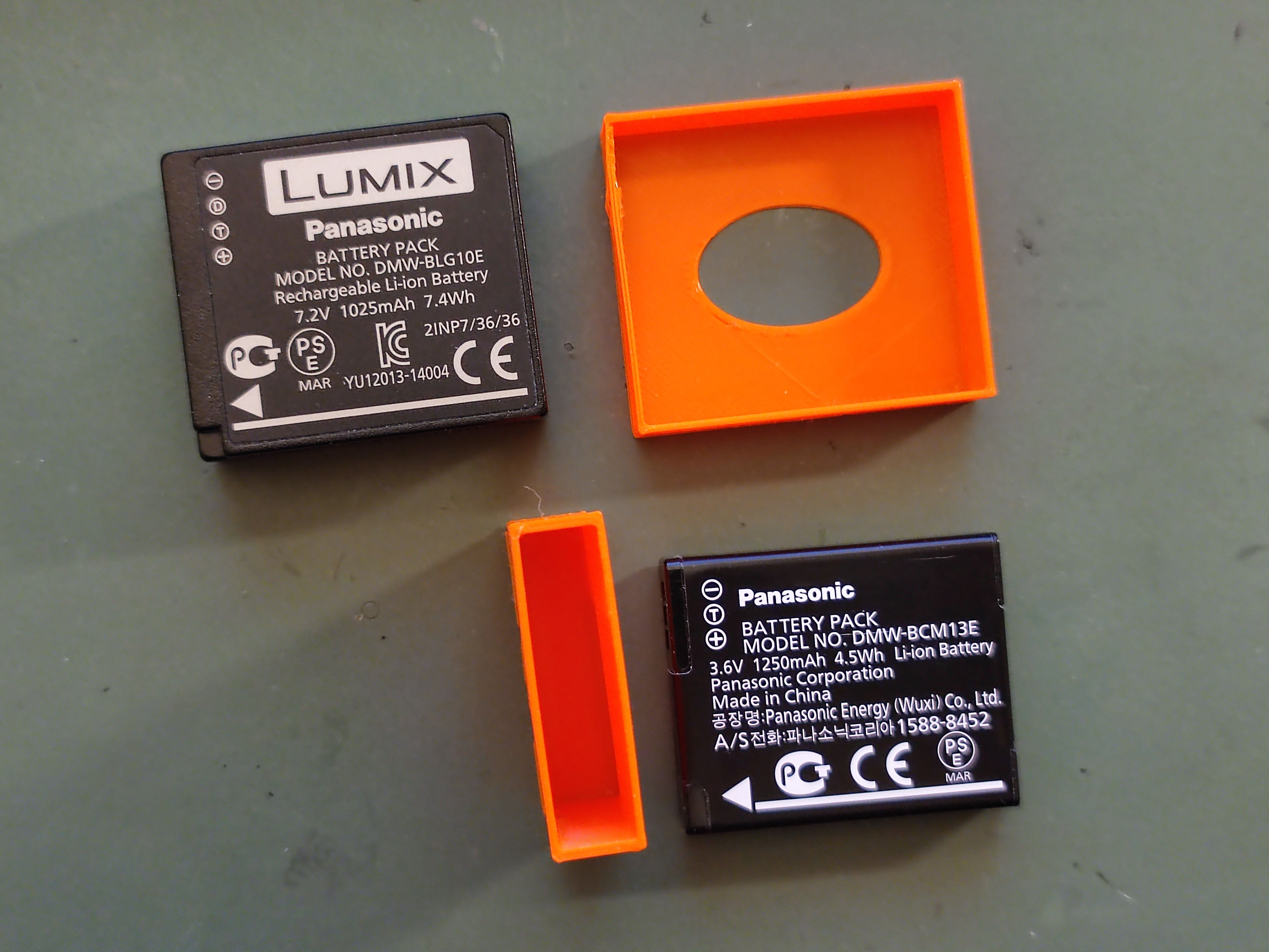 Battery cases for Panasonic Lumix DMW-BLG10E and DMW-BCM13E