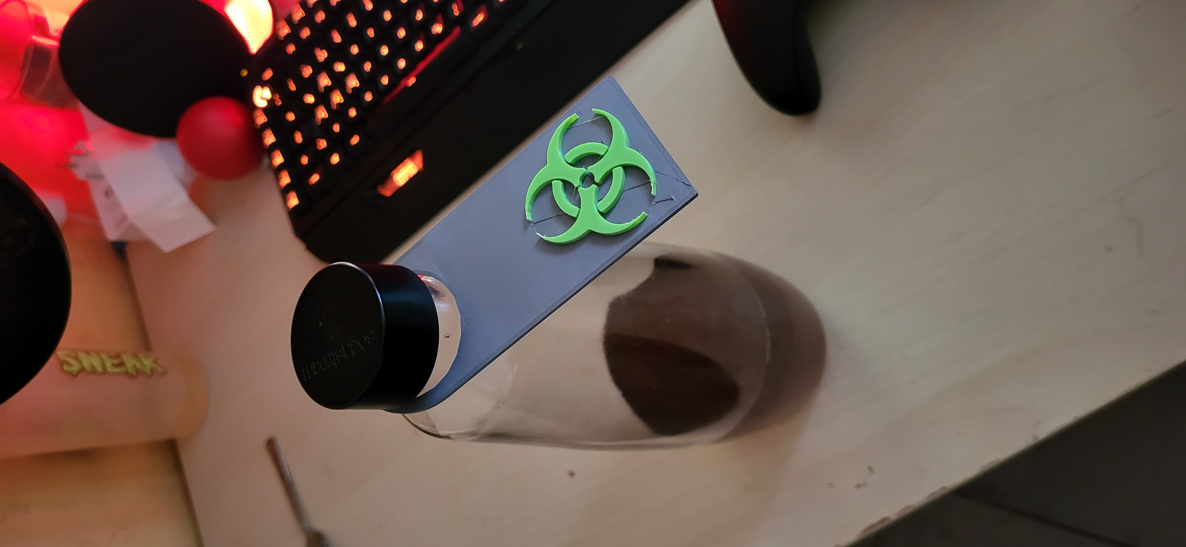 Simple Biohazard Tag 4 sodastram bottle