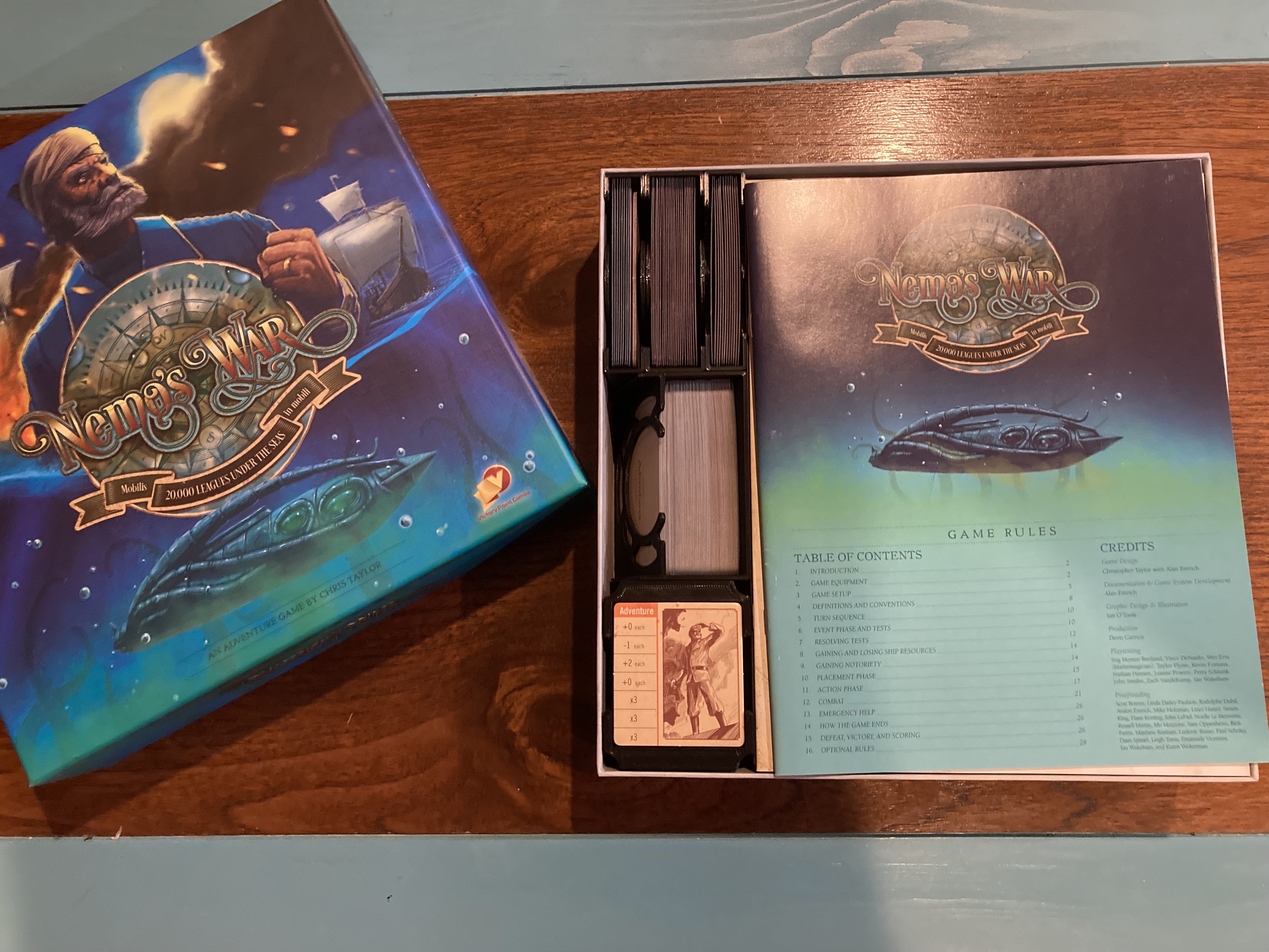 Nemo's War 2e Organizer Insert for base game and 3 expansions
