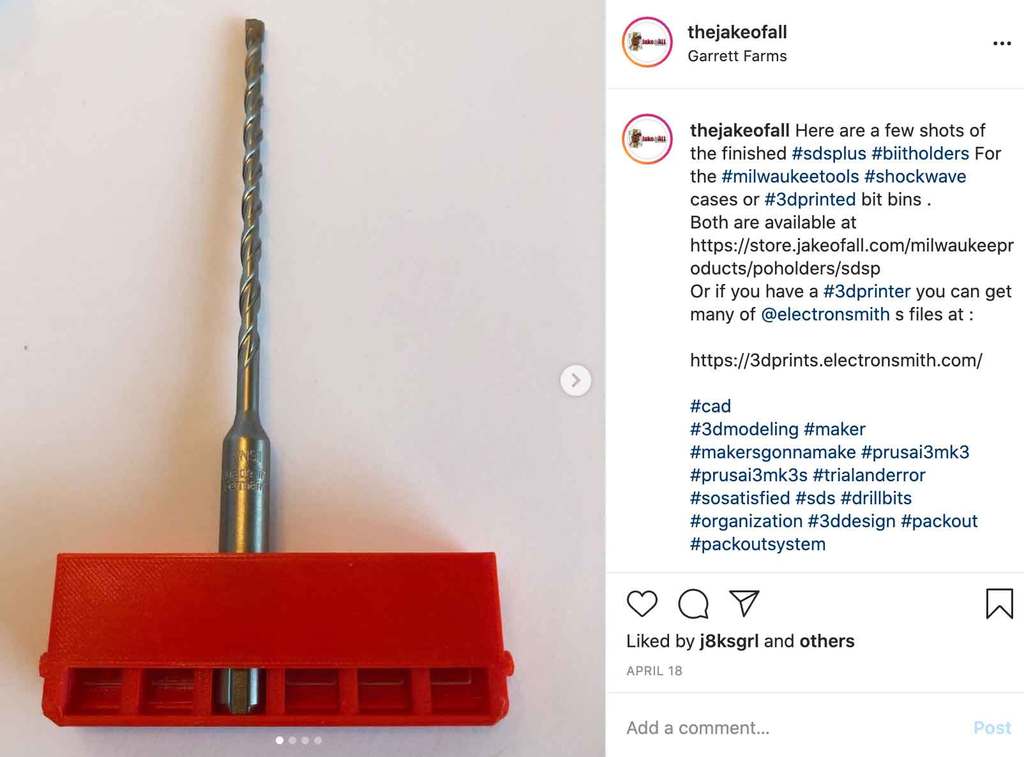 SDS Plus Bit Holders for Milwaukee Slim Packout