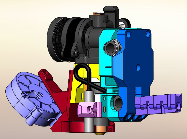 Extruder For Prusa Mk3 With E3d Revo Micro And Orbiter 2.0 By Frog 