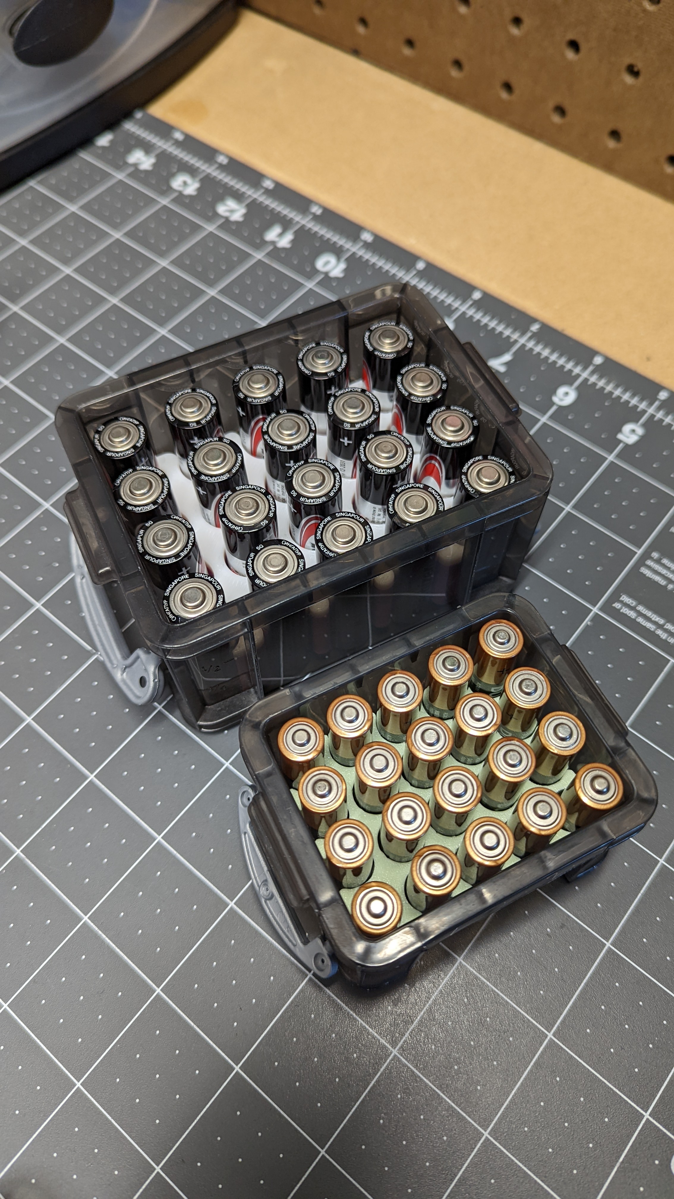AA and AAA Battery Inserts for Really Useful Box 0.14L and 0.3L Containers