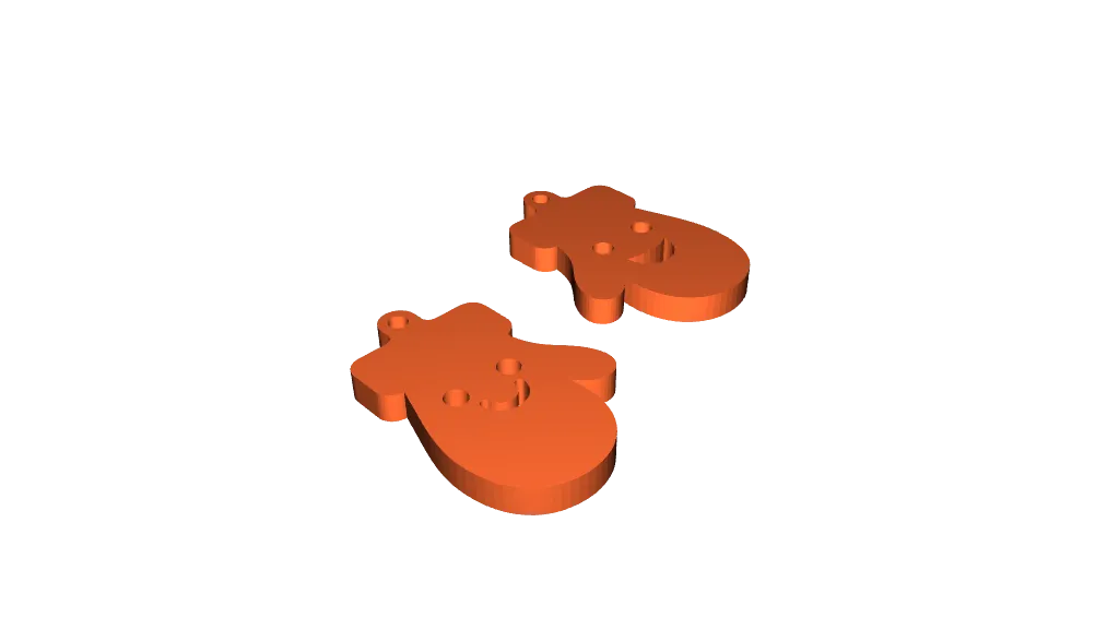 Cute Mittens Ear Rings by southbaygsr | Download free STL model ...