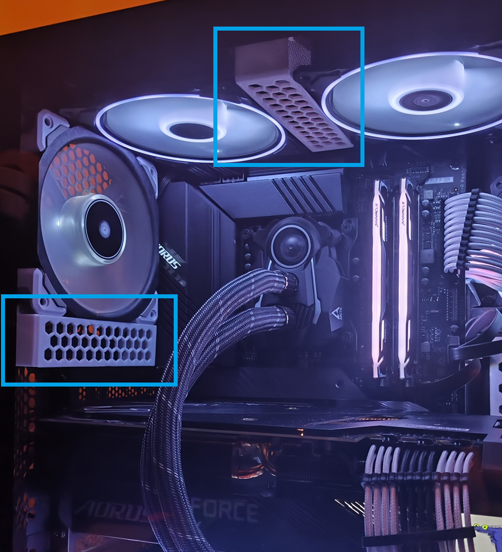PC Fan Blank | Cover gaps between fans in style