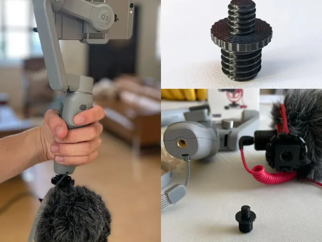 Camera thread to microphone thread adapter