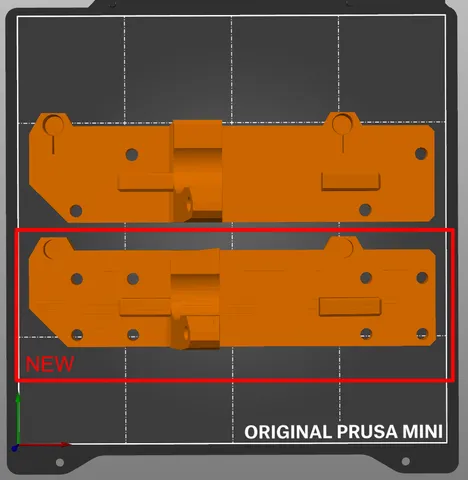 Better Prusa MINI Y Plate Rear R7 -> R7.1