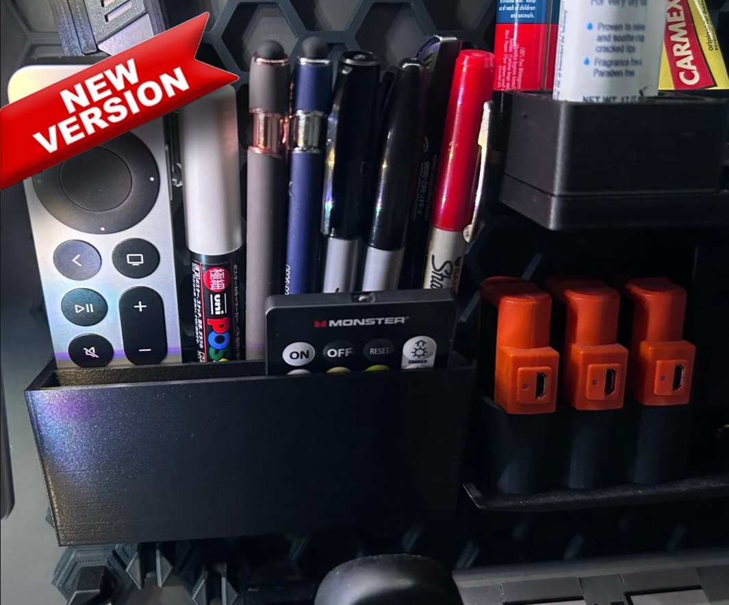 Sharpie Pen Holder for Honeycomb Storage Wall (HSW) by Phobos, Download  free STL model