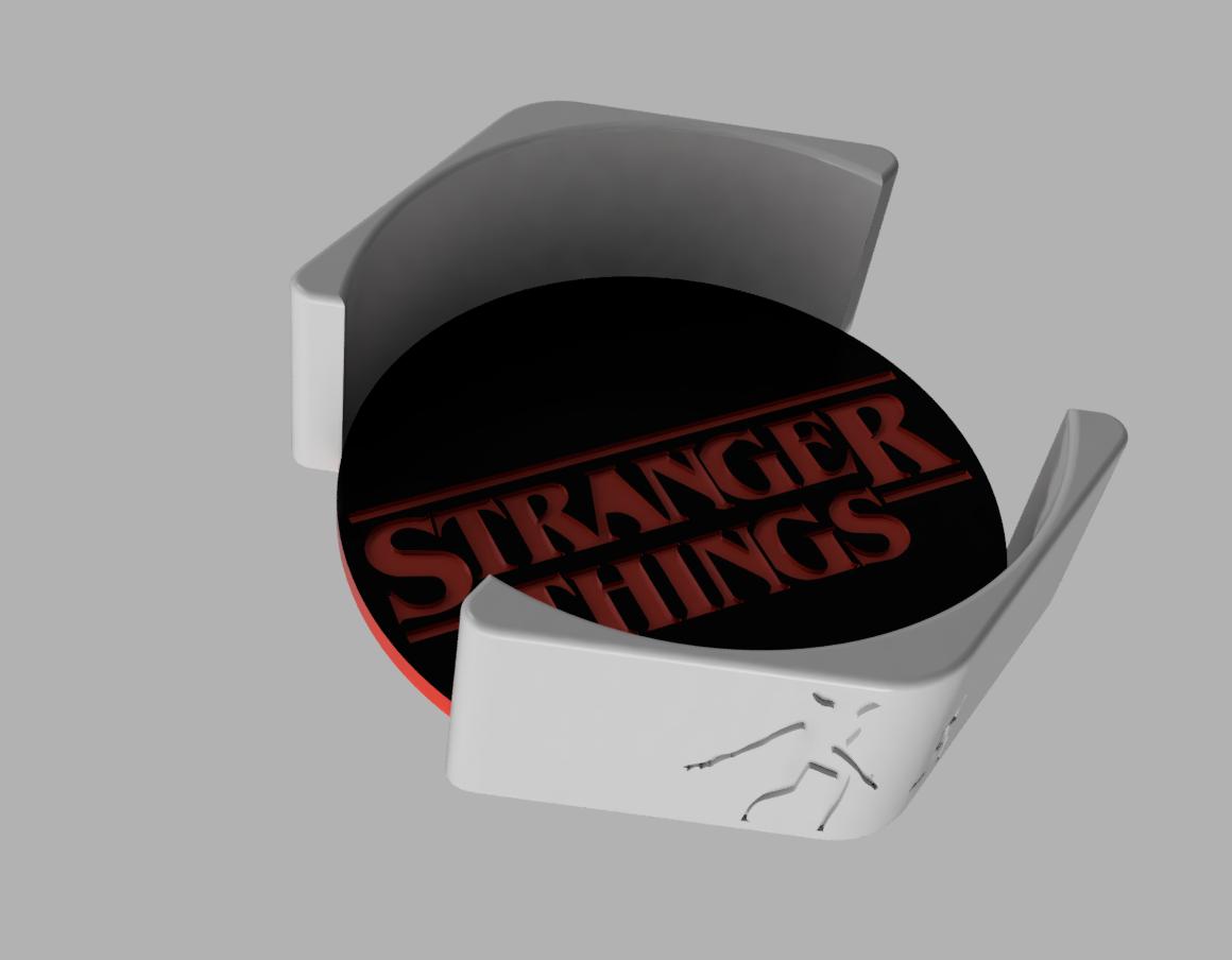 Miniatura 2 do modelo 3D StrangerThings coaster set