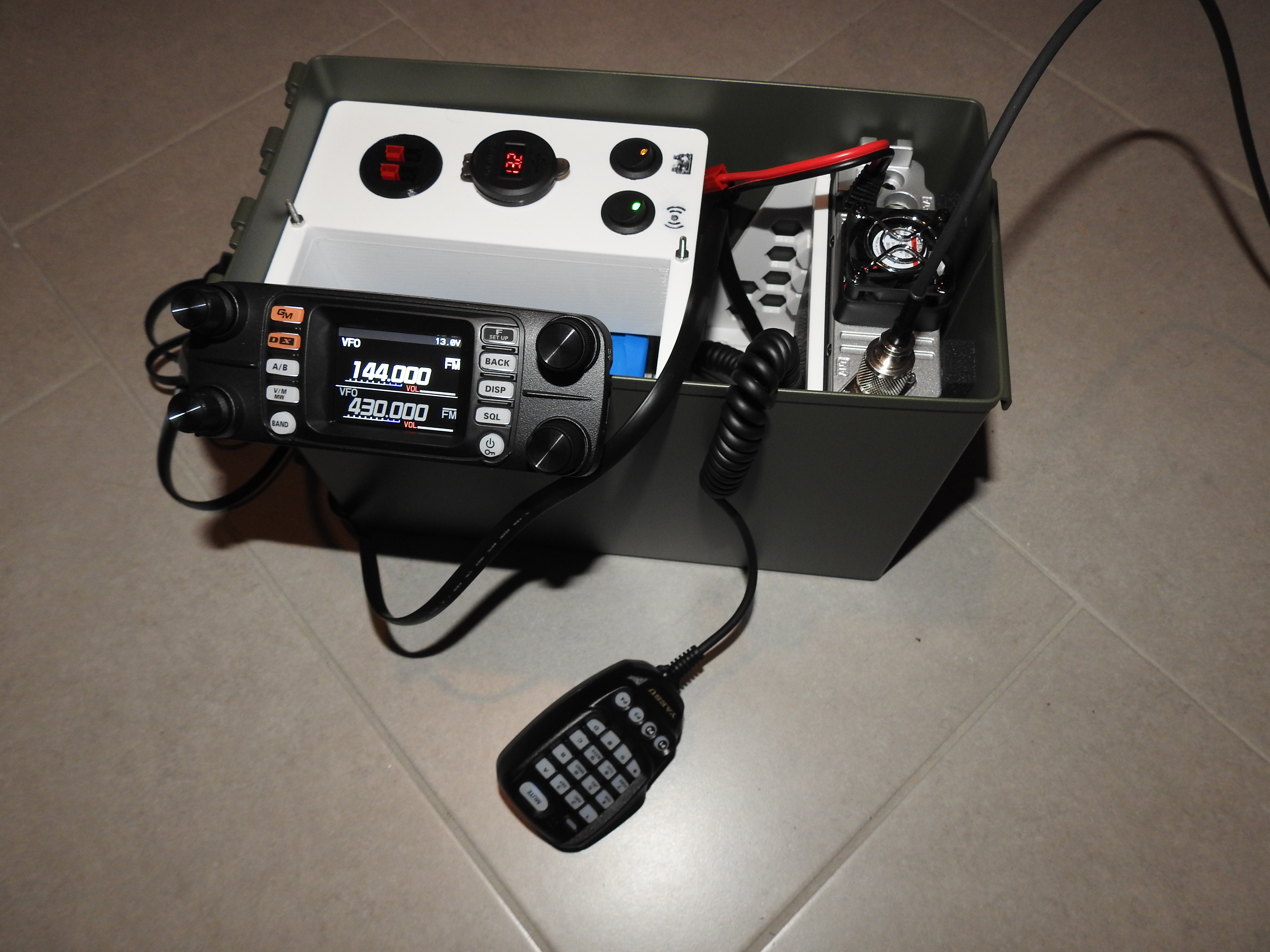 FTM-300 mount for Ham Chest Radio Go Box