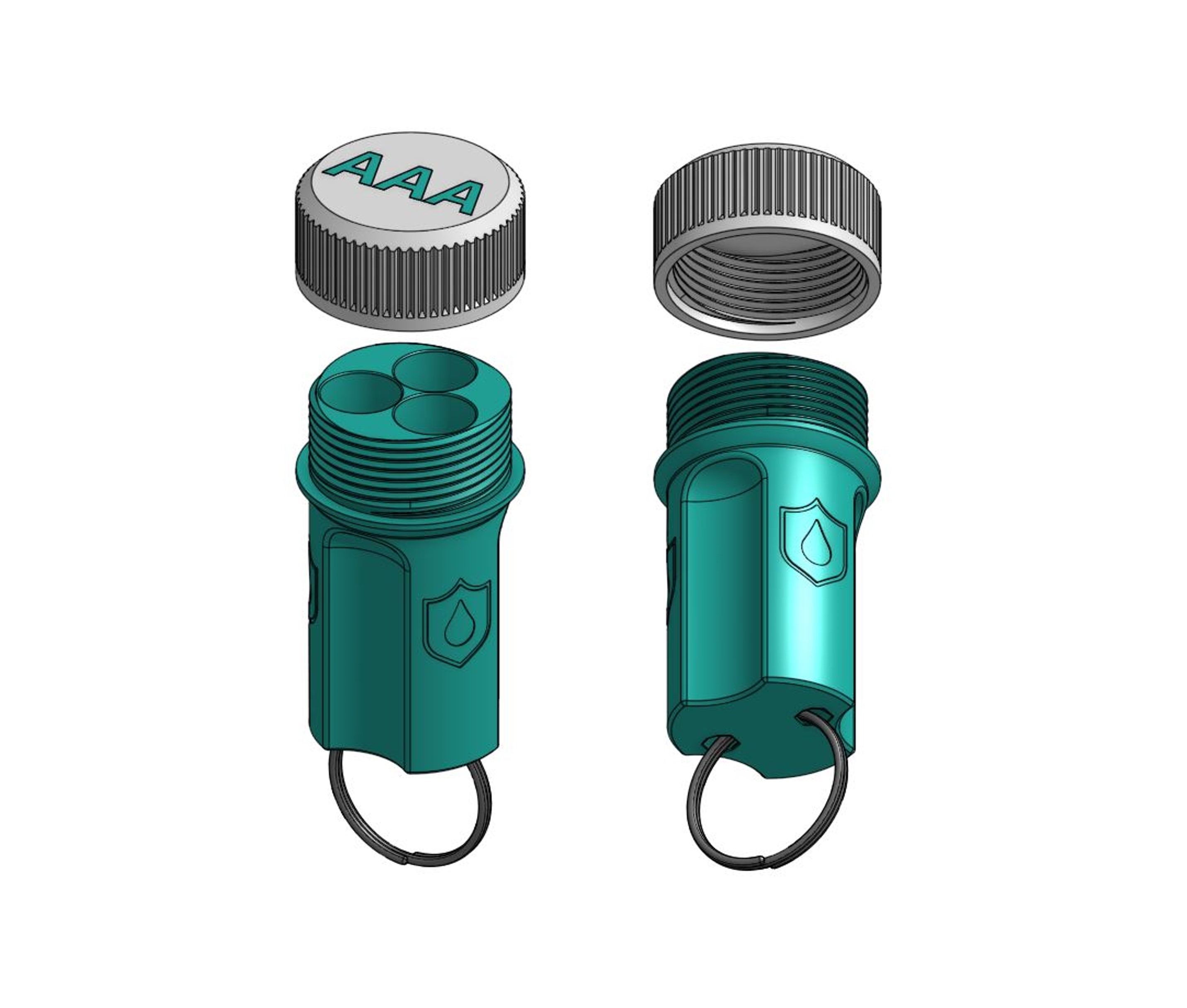 Miniatura 2 do modelo 3D Battery Emergency Keyring