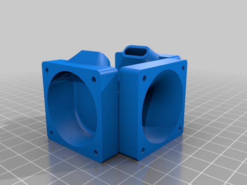 E3D V6 40mm 3 fan duct by Anton | Download free STL model | Printables.com