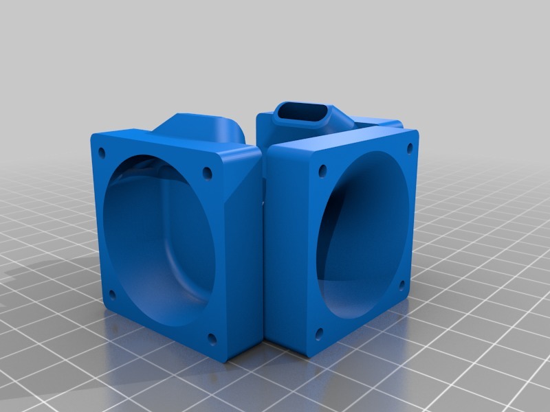 E3D V6 40mm 3 fan duct by Anton | Download free STL model | Printables.com