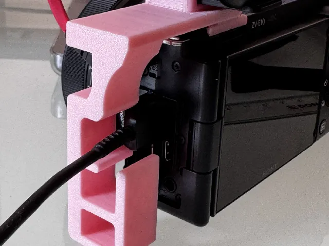 Sony ZV-E10 camera cable support