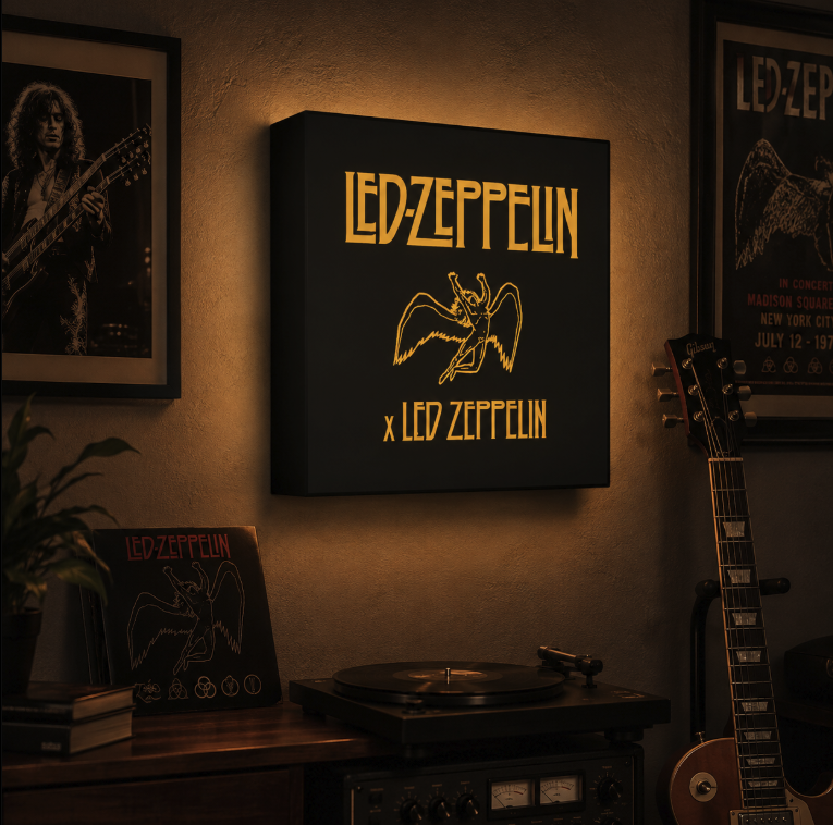 Led Zeppelin LED Lightbox | Multicolor 3D Printable 3MF