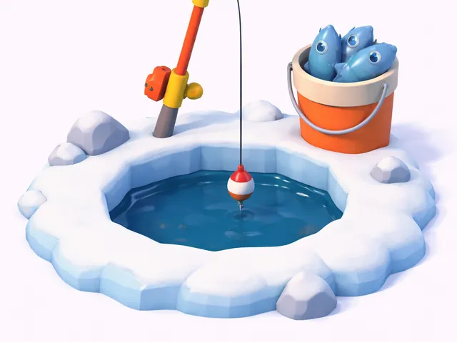 Low Poly Ice Fishing Hole