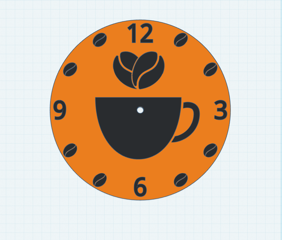 Miniatura 2 do modelo 3D Coffee Love Wall Clock