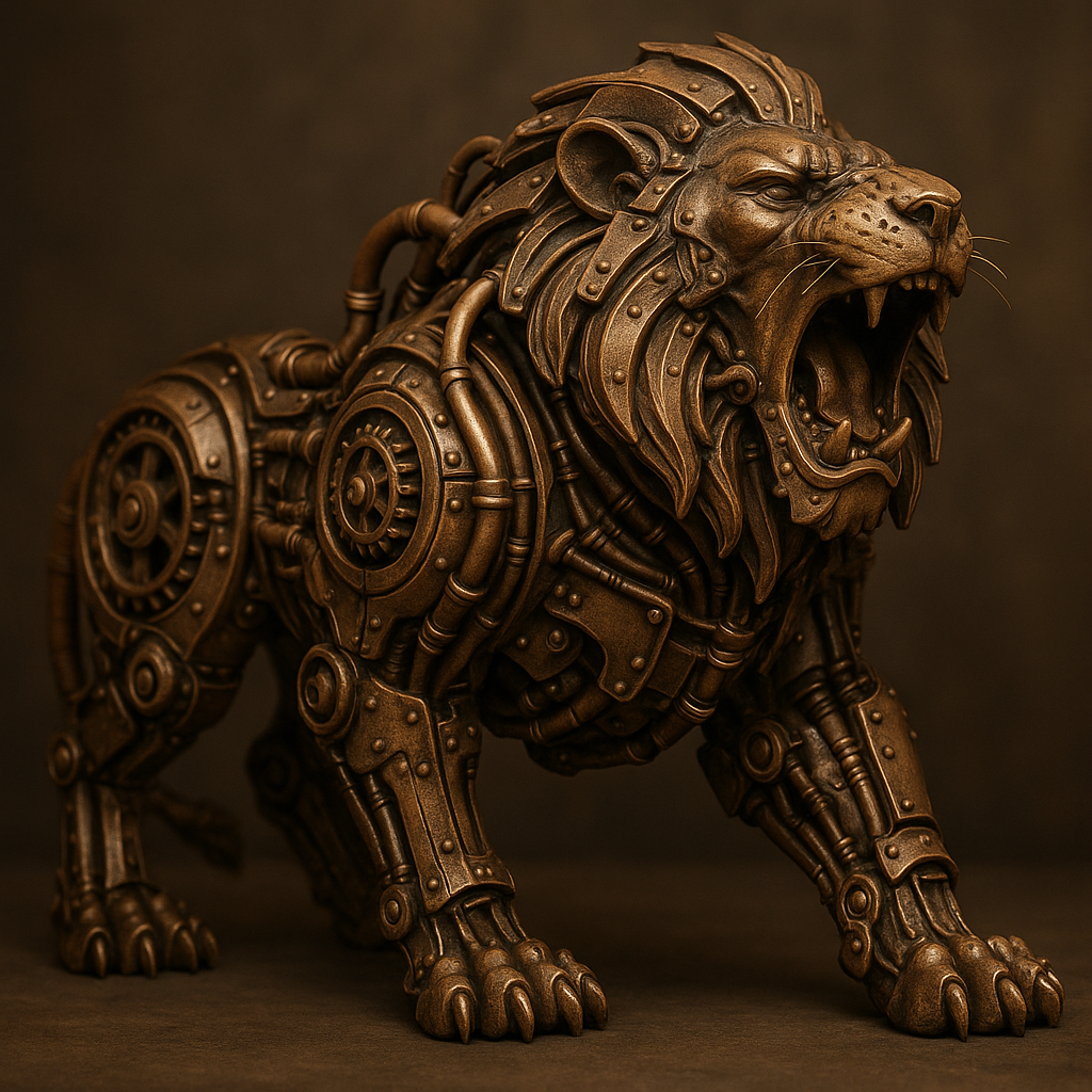 Steampunk Mechanical Lion