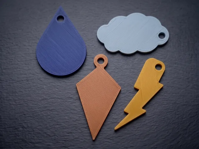 Keychain Blanks - Weather Shapes 1