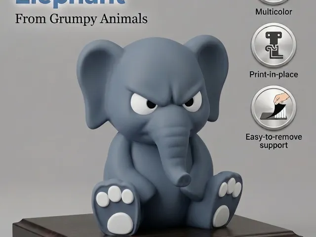 Grumpy Blue Elephant – From Grumpy Animals