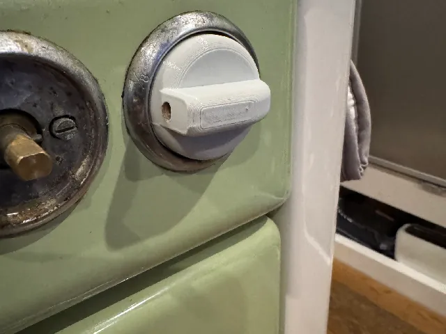 Replacement control knob for the vintage Atag Erin gas stove (Ø8 mm double-D shaft)