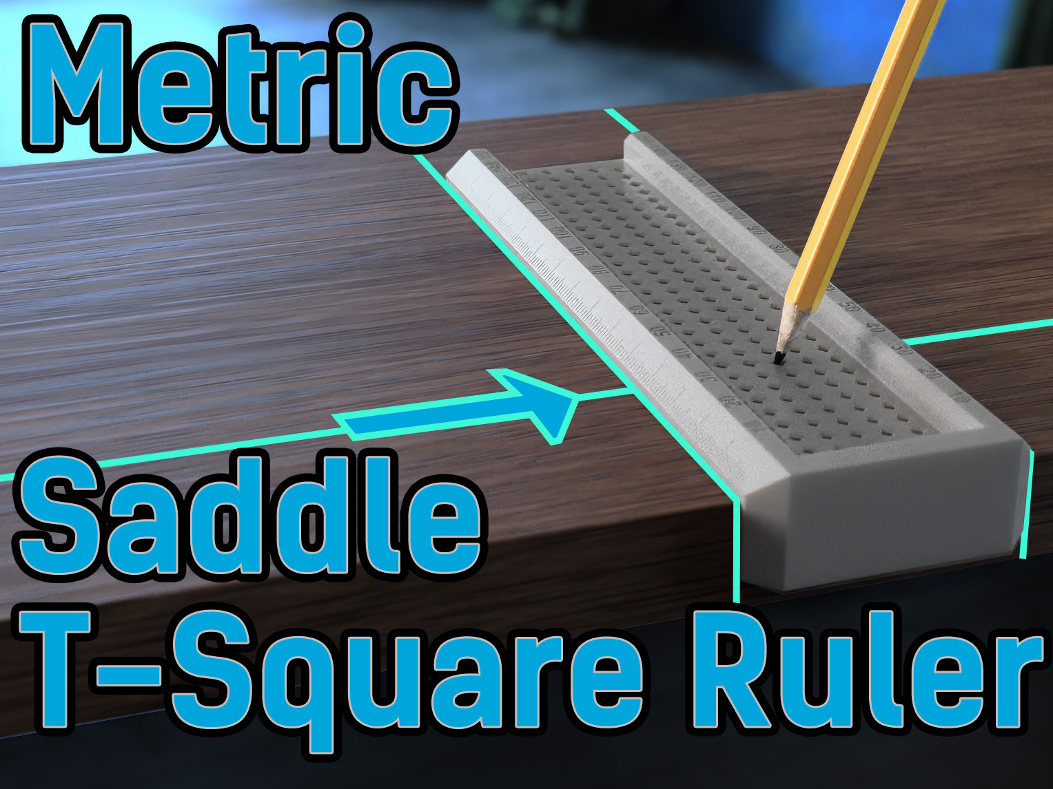 Saddle Ruler Square with Metric marking holes for woodworking