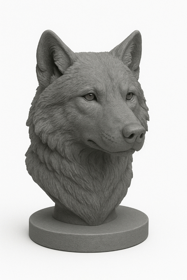 Wolf bust
