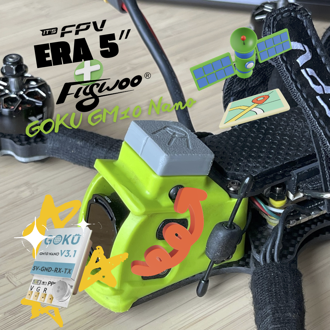 It's FPV Era 5 Freestyle Cage GOKU Nano GPS Mount