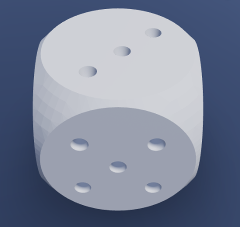 weighted dice/die 3D model