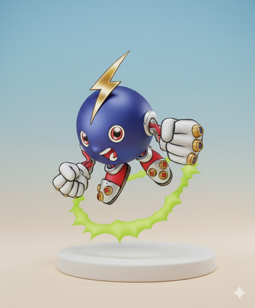 Thunderballmon Digimon Creature Model