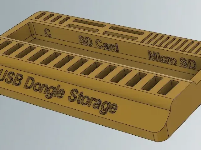 USB Dongle SD Card storage organizer