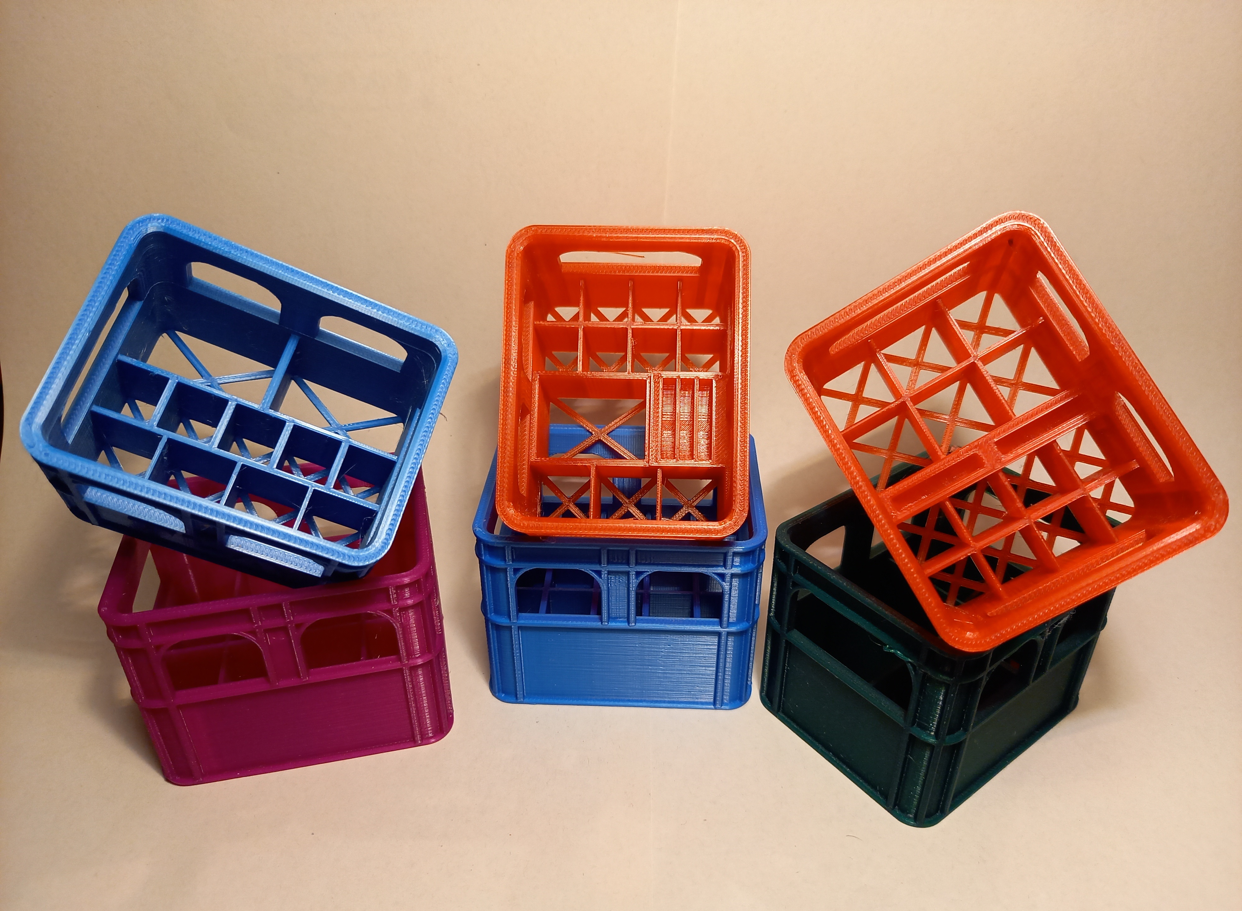 Multi-battery stackable beer crate 3D model thumbnail