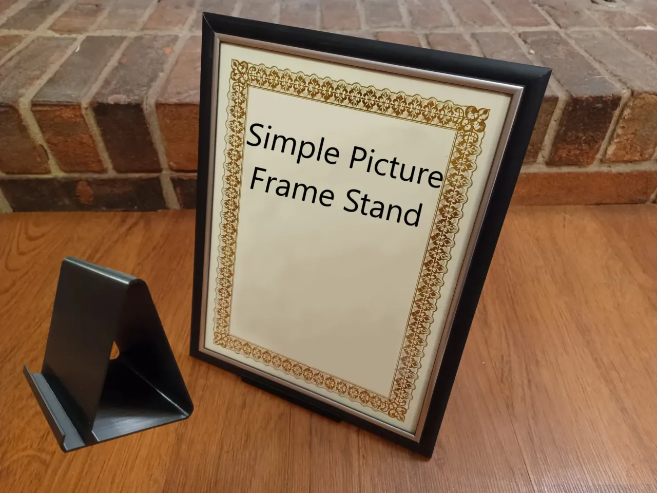 Simple Picture Frame Stand - Low Profile by rngilligan