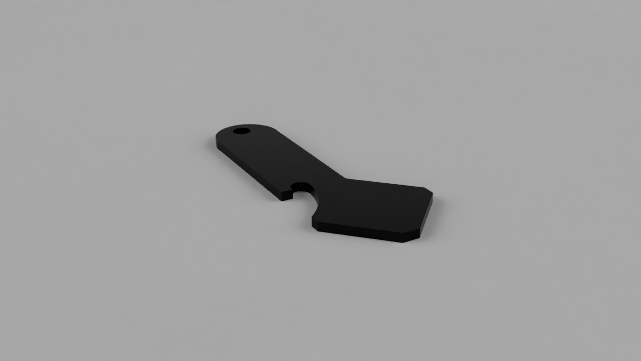 Key fob to unlock the shopping cart 3D model