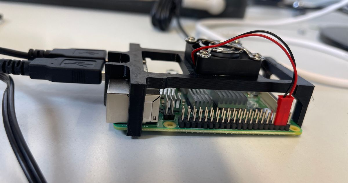 Raspberry Pi 4 Fan Holder by Henne Download free STL model
