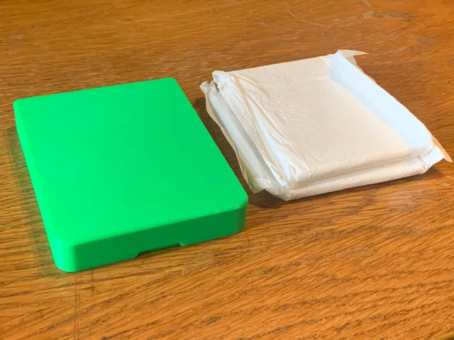 Menstrual pad storage box for 2 pads (Damenbinden)