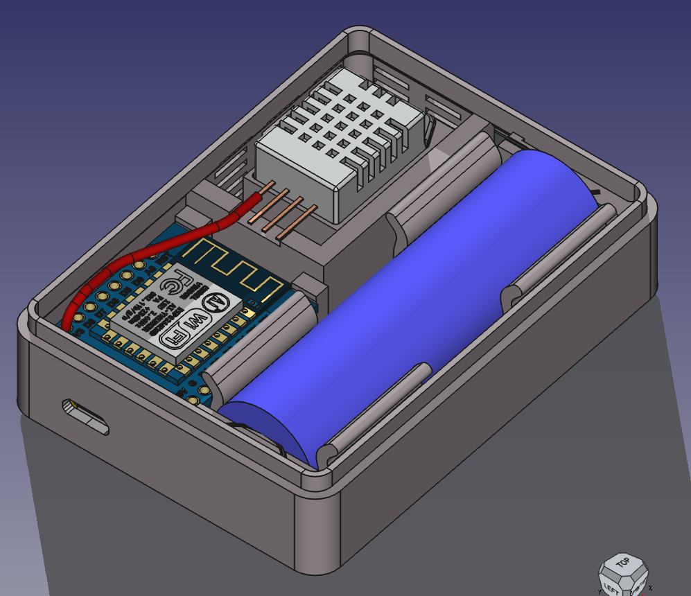 Humidity Sensor case (DHT22, Wemos D1 mini)