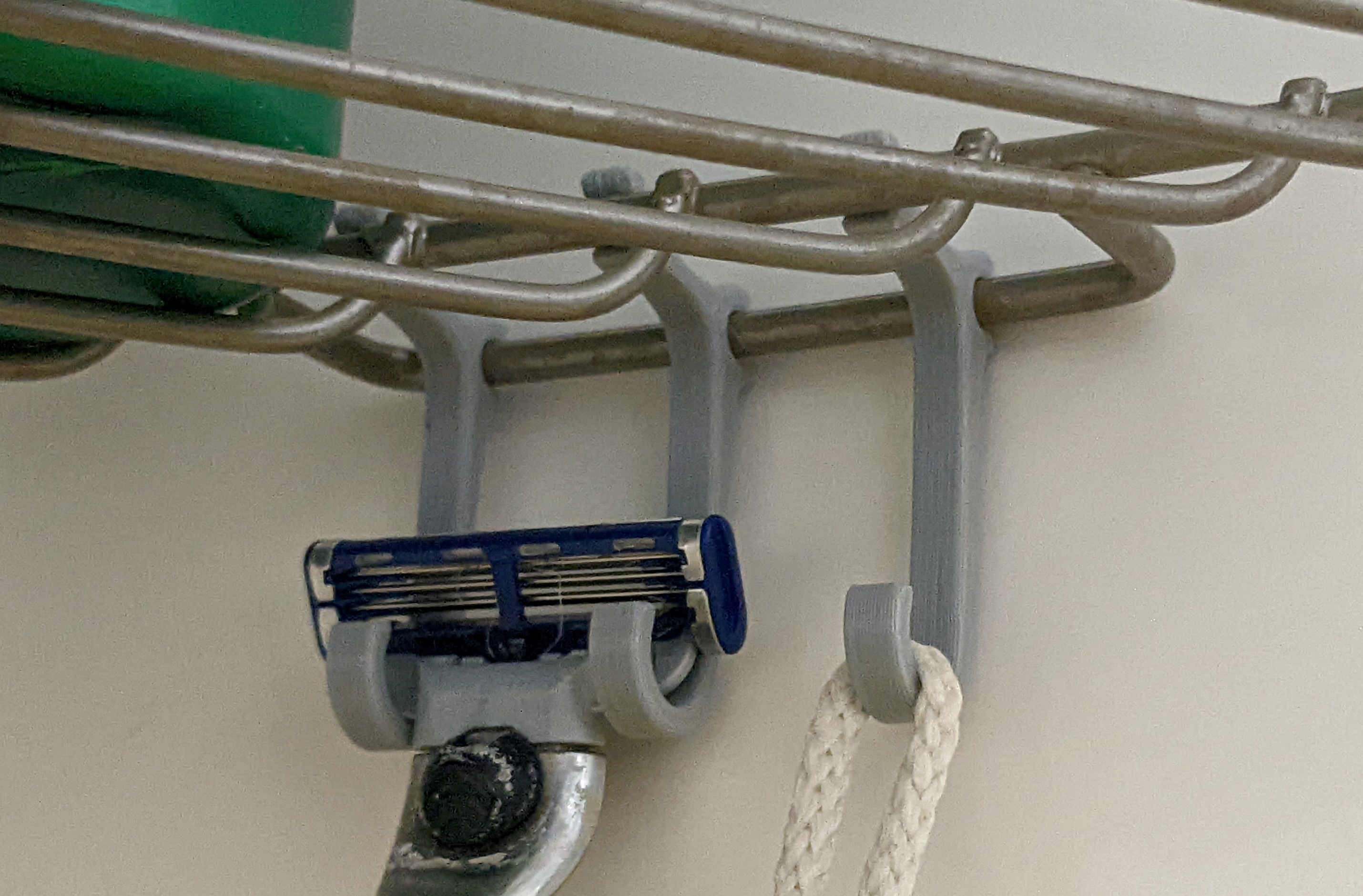 Corner Shower Basket accessory clips