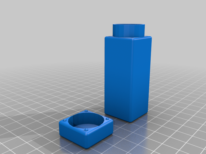 Square Dime Capsule by werb Download free STL model