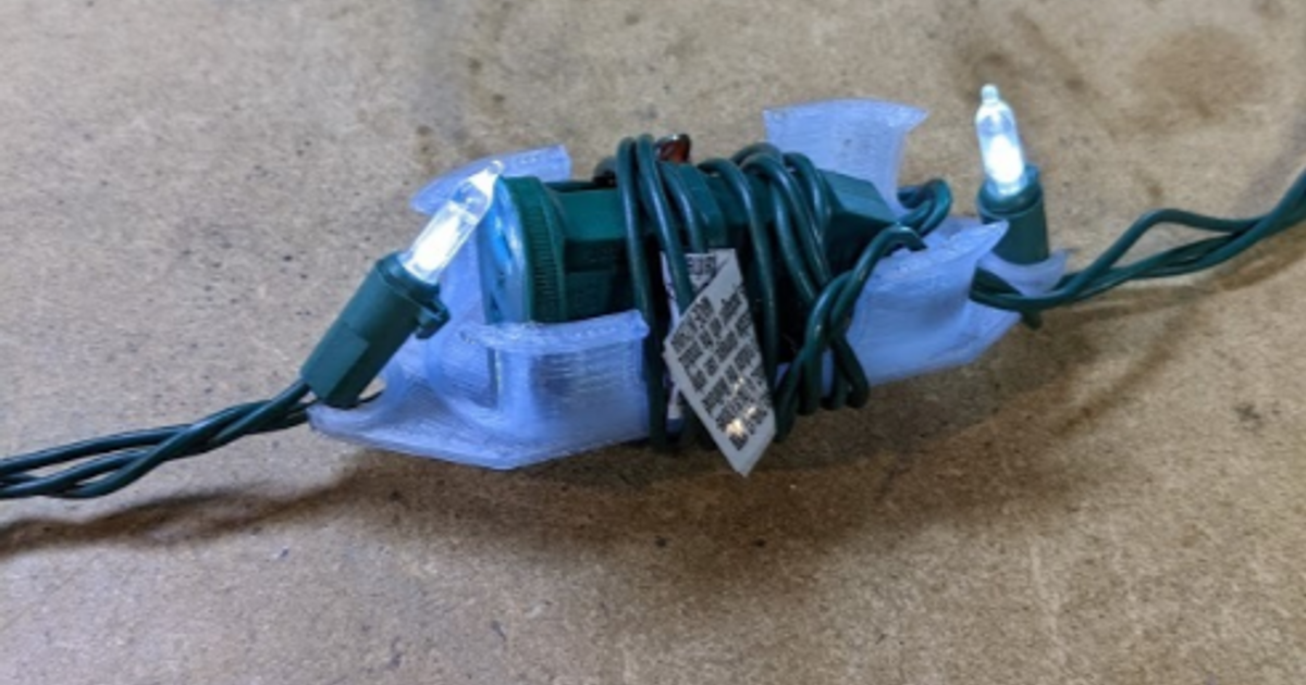 Christmas Light Plug Wrap by tagscott Download free STL model
