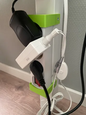 Ikea Koppla power strip mount to Ikea Lack table leg