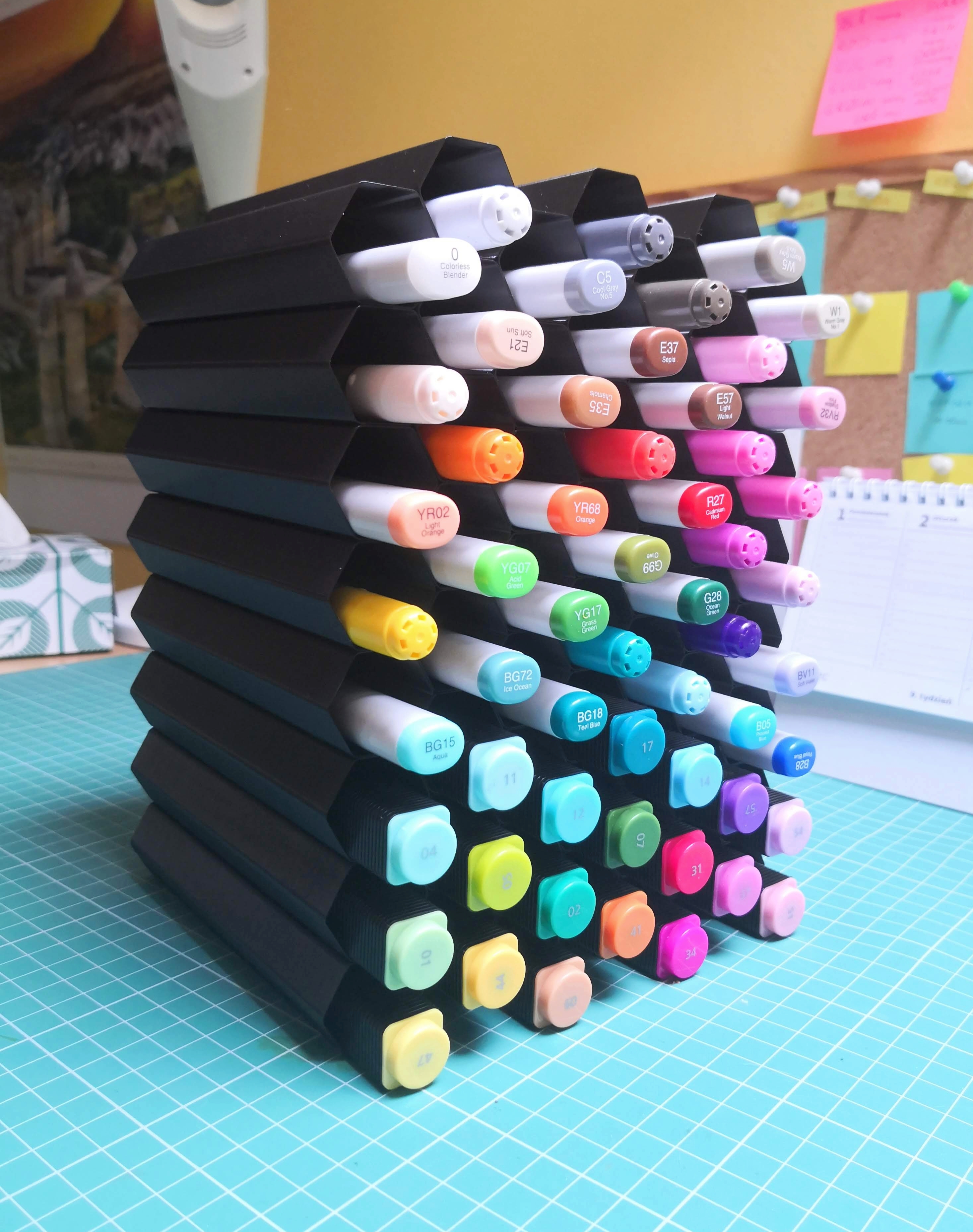 Sharpie and Markers Hexagonal Holder Rack