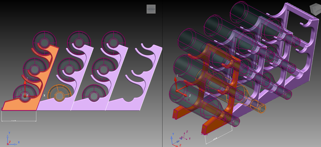 Miniatura 8 do modelo 3D Modular bottle rack