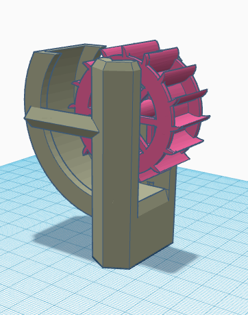 Water Wheel Add-on For 3dPrintys Desktop Fountain