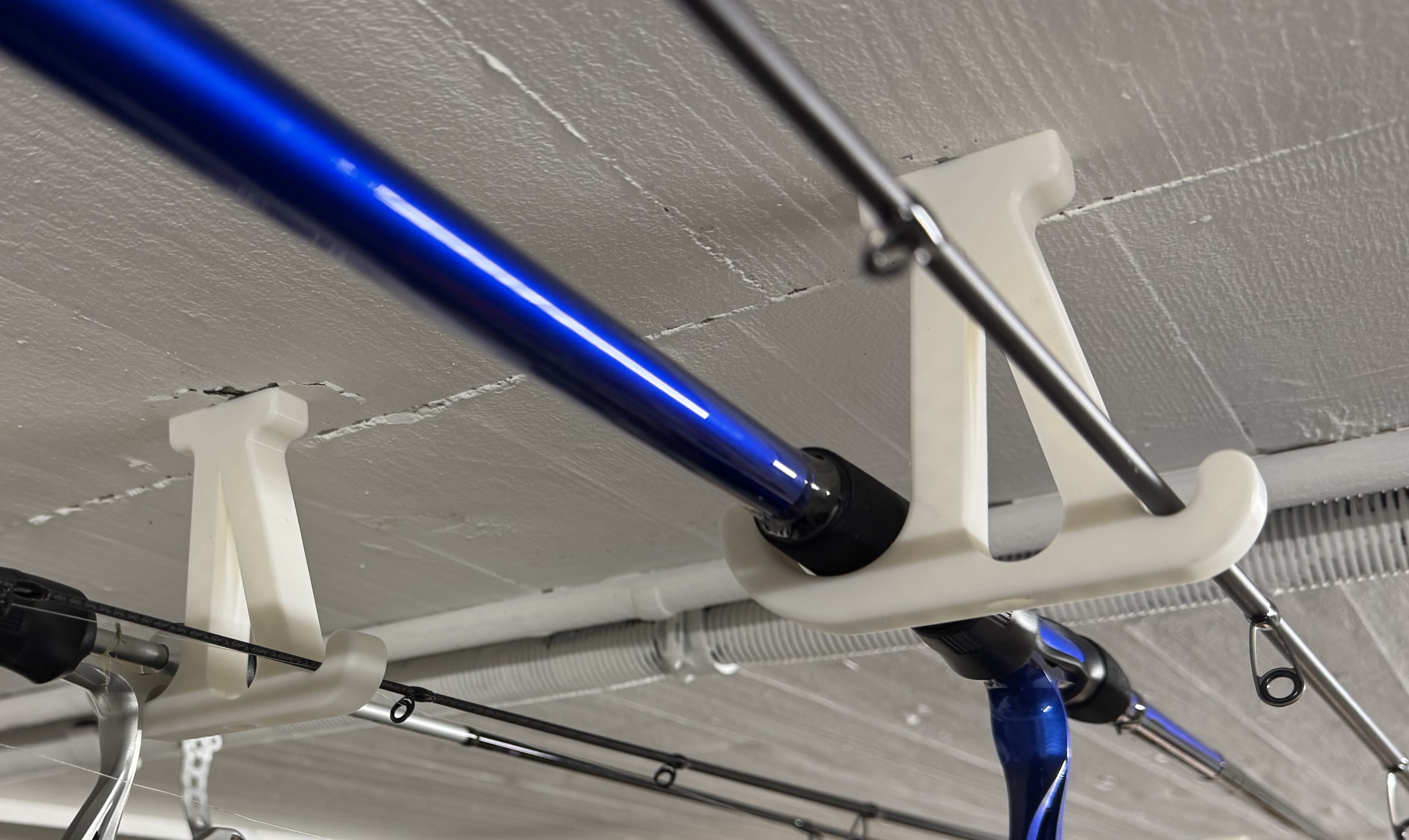 Ceiling Mounted Fishing Rod Holder (for 2 Rods)